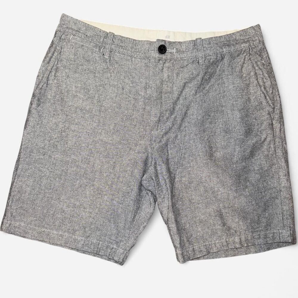 H&M Men's Grey Cotton Chino Shorts